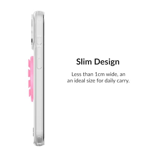 Velvet Caviar Suction Cup Phone Case Mount Compatible with MagSafe Devices Only - Magnetic Silicone Sticky Phone Grip Holder for iPhone Back of Phone - Mirror Gripper (Pink Heart) - color: Pink Heart