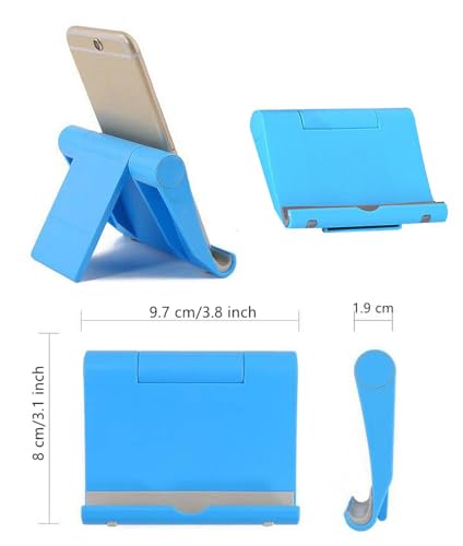 4 Pack Adjustable Desktop Cell Phone Stand for Phones & Tablets - color: Black+Pink+Blue+White