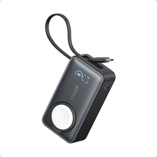 Anker MagGo Power Bank for Apple Watch, 10,000mAh 35W Max Portable Charger - color: Black
