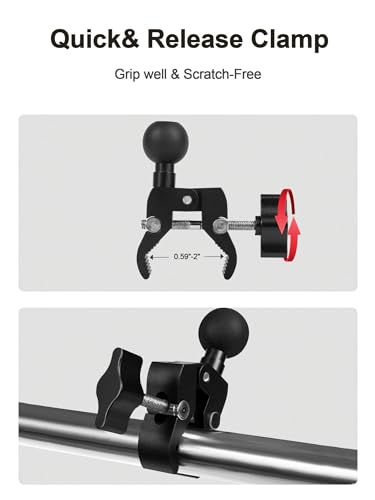 Nilkatss Aluminium Alloy Handlebar Mount Clamp Base with 1" (25.4 mm) Ball