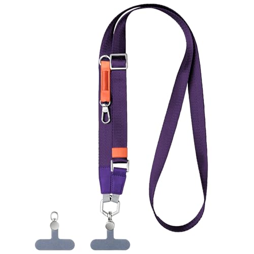 Phone Lanyard,Adjustable Anti-Theft Neck Strap,Purple - color: Purple