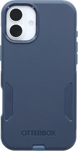 OtterBox iPhone 16 Plus – Commuter Series Slim MagSafe Case - | 3X Military Drop Protection - Dual-Layer Design - Pocket-Friendly - Raised Edges - Port Covers - Non-Retail Packaging - color: Blue Jeans