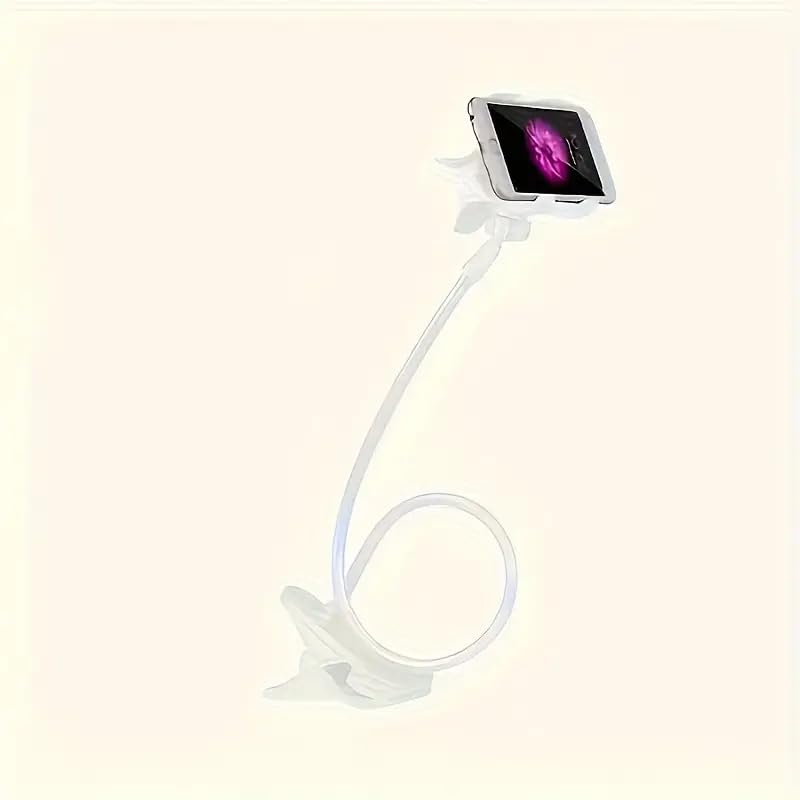 Lazy Phone Holder for Bedside TV Live Streaming Tablet Dual Clamp Head Spiral Base Desktop Phone Stand, Bedside Holder, Hands-Free Viewing, Compact Design, Stylish Phone Stand, Durable Stand