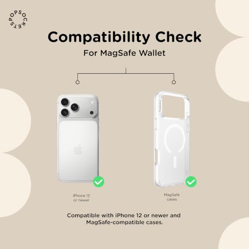 PopSockets Phone Wallet for MagSafe with Grip- Horchata - color: Horchata, style: With Grip