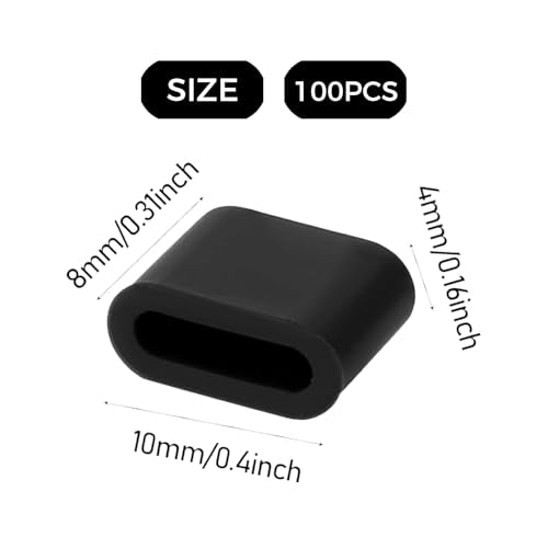 USB Type-C Dust Covers, 100 Count, Silicone Soft Micro USB Cover