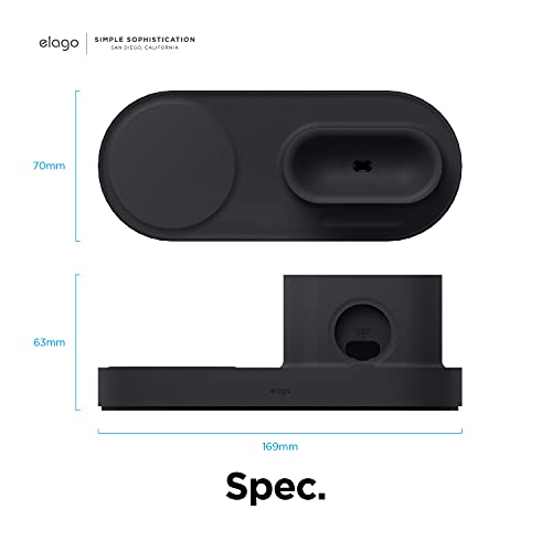 elago MS Charging Station for iPhone, AirPods, Apple Watch - color: Black
