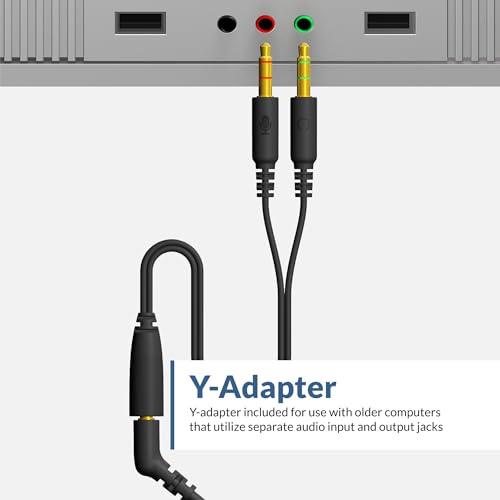 Cyber Acoustics AC-204 Stereo Headset with Ambidextrous Boom Mic - style: Stereo Headset