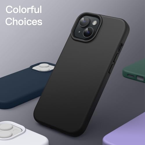 JETech Silicone Case for iPhone 14 Plus, Black | Silky Soft Touch, Shockproof Protection, Scratch Resistant, Microfiber Lining - color: Black, size: iPhone 14 Plus