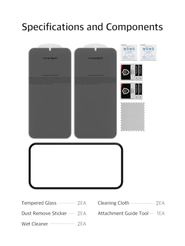 Screen Protector for iPhone 17 / iPhone 16 / iPhone 15 / iPhone 14 / iPhone 13 / iPhone 12 / iPhone 11 Series Display 2 Pack Tempered Glass, Case Friendly (iPhone 15)