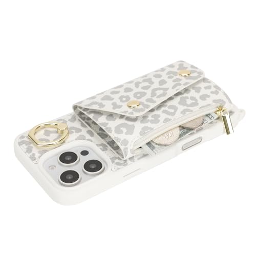 Lipvina Crossbody Wallet Case for iPhone 16 Pro,White Leopard - color: 03-White Leopard, size: iPhone 16 Pro 6.3"