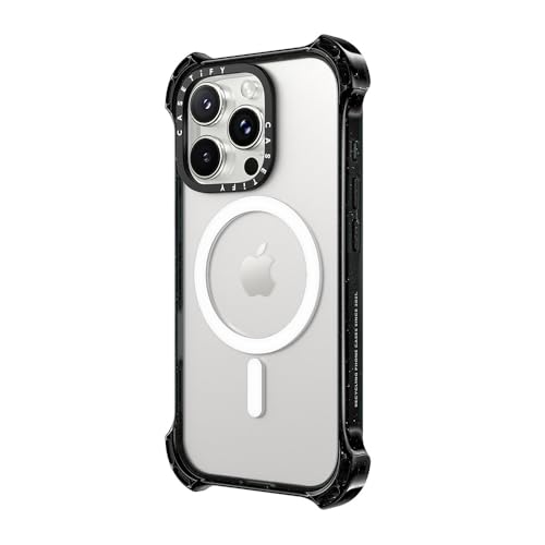 CASETiFY for iPhone 16 Pro Max Case - Bounce Compatible with MagSafe | Shockproof | 21.3 ft. 6X Military Grade Drop Protection | Black - color: Clear Black, size: Iphone 16 Pro Max (6.9")
