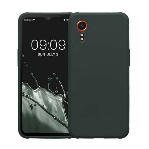 kwmobile Case Compatible with Samsung Galaxy Xcover7 Case - Soft Slim Protective TPU Silicone Cover - Moss Green - color: moss green