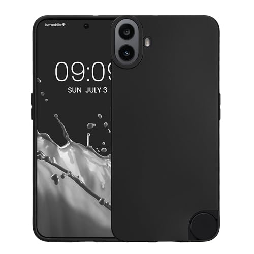 kwmobile Case Compatible with CMF Phone 1 Case - Protective Slim TPU Phone Cover - Soft Matte Finish - Black Matte - color: black matte