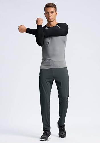 G Gradual Men's 30"/32"/34"/36" Inseam Tall Sweatpants with Zipper Pockets - color: Grey, size: Small