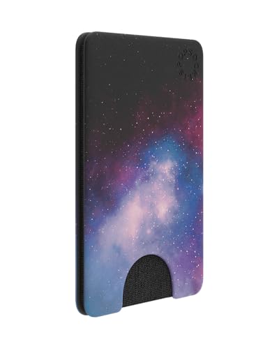 PopSockets Minimalist Slim Phone Wallet, Phone Card Holder, Wireless Charging Compatible, Wallet Without Grip Compatible with MagSafe- BL Galaxy
