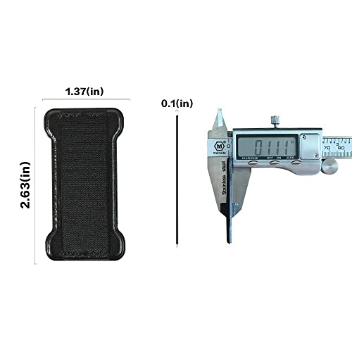 Phone Grip Holder for Hand, Universal Finger Strap Phone Holder, Finger Selfie Grip Compatible with Most Smartphones (PU Black) - 2Pack - color: PU Black