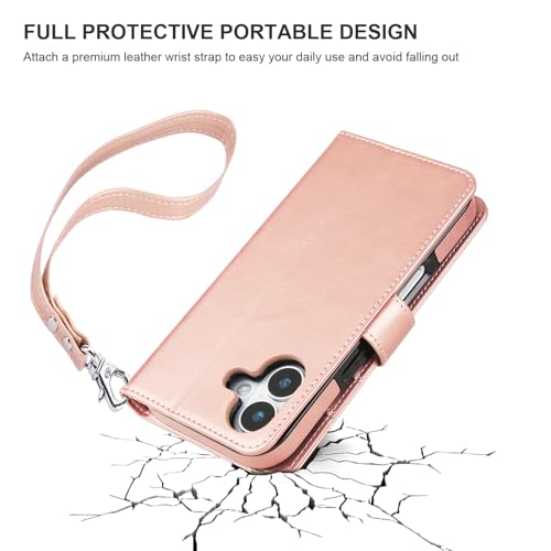 Bocasal for MagSafe Wallet Case Card Holder for iPhone 17, Rose Gold - color: Rose Gold for MagSafe