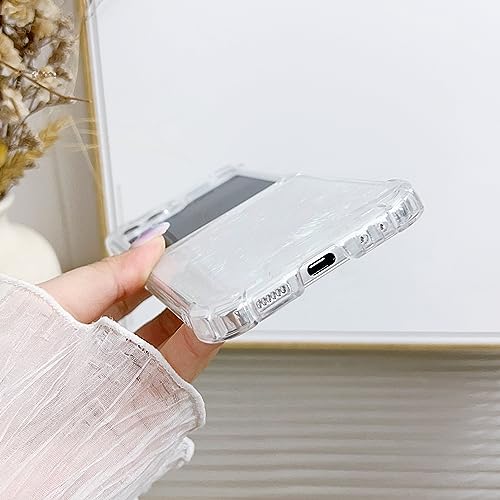 Compatible with Samsung Galaxy Z Flip 6 Case/Flip 7 FE Case Women | Soft TPU Shell Patter Sparkle Glitter Shockproof Phone Cover Girls - color: TPU/Shell Colorful, size: Samsung Galaxy Flip 6/Flip 7 FE