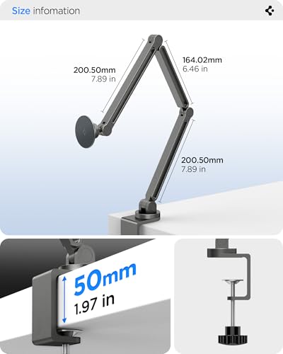 Spigen MagSafe Mount OneTap MagFit Adjustable and Flexible Phone Holder - size: Phone Holder Clamp Stand