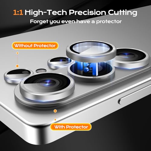 Camera Lens Protector for Samsung Galaxy S26 Ultra, Sapphire Glass Metal Individual Camera Cover Screen, Anti-drop, Case Friendly- White