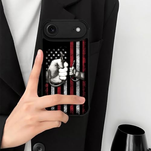 case for iPhone 17 Air,Compatible with Magsafe,All-Round Protection Shockproof Anti-Scratches TPU Case Cover-Fishing American Flag - color: Fishing American flag, size: IPhone 17 Air