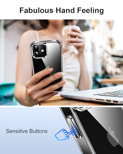 HOOMIL Case for iPhone 12 Mini 5.4-Inch, Non-Yellowing, Drop Protection, Anti-Scratch Transparent Hard Back Phone Cover - Black - color: Black, size: iPhone 12 Mini