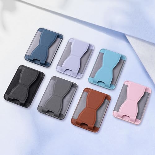 for MagSafe Wallet with Stand Grip, 5 Card Holder for iPhone Gray - color: Gray