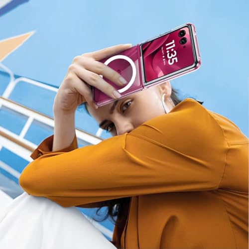 Case for Motorola Razr Ultra 2025/Razr Ultra 2026 Magnetic Cover Clear Phone Case,Slim-Fit Hard PC Bumper Shockproof Silicone Protective Cases,Transparent - color: Magnetic Clear-Motorola Razr Ultra 2025/2026