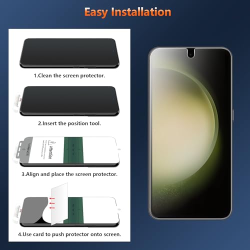 4 Way Matte Privacy Screen Protector for Samsung Galaxy S23 Plus - size: Galaxy S23 Plus