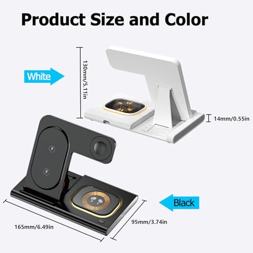 Charging Stand for Phone 16 15 14 13 12 11 Watch 10 9 8 7 6 5 4 3 2 and Earphone 4 3 2 Multiple Device Charging - color: white