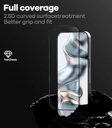 Aulumu AF01 iPhone 17/iPhone 16 Pro Screen Protector | Eco-Bubble-and-Dust-Free Box | Scratch & Smudge Resistant | HD Tempered Glass | Military Grade Shatterproof & Ultra Durable | Easy Installation - size: iPhone 16 Pro/iPhone 17