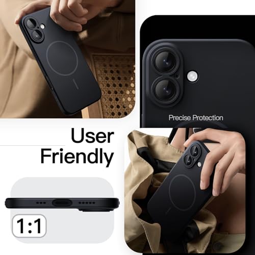 JETech Magnetic Slim Case for iPhone 17, Black - color: Black, size: iPhone 17