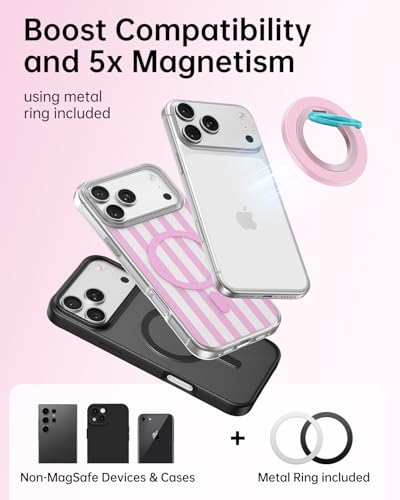 SYNCWIRE for MagSafe Phone Grip, Magnetic Phone Ring Holder - color: Pearl Pink