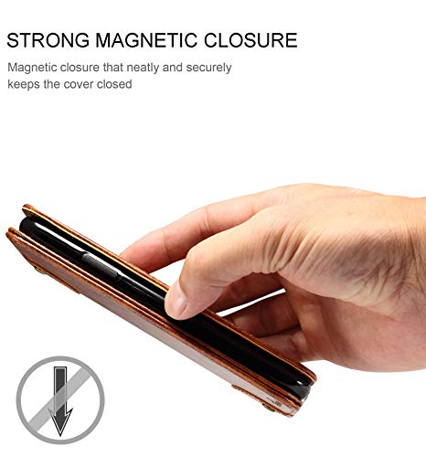 iPhone 8 Case, iPhone 7 Case, SINIANL Leather Wallet Folio Case Book Design Flip Cover with Stand and ID Credit Card Slot Magnetic Closure for iPhone 8/7 - color: Brown, size: iPhone 7 / 8 (4.7 inch)