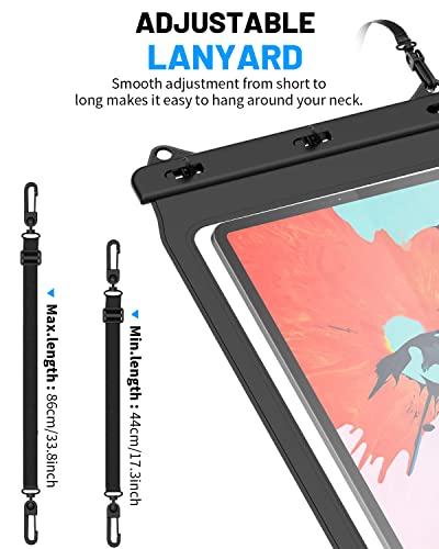 AICase Universal iPad Waterproof, Dry Bag Pouch for iPad Pro 12.9 5th/4th/3rd Gen iPad Pro 11/10.5/9.7, New iPad 9.7, iPad Pro 9.7, iPad Air 4/Air 3/Air 2, Galaxy Tab S7 Tablets up to 12.9 Inch - color: For tablets up to 12.9 inch