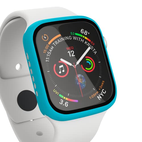 Maeline Bulk Cases Compatible with Apple Watch Series 3/Series 2/Series 1 42mm with Built in Tempered Glass Screen Protector, Overall Protective Hard PC Case Ultra-Thin Cover Cyan 10 Pack - color: Cyan, size: 42 mm