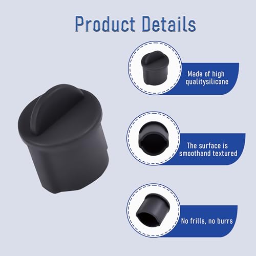 5 PCS BNC-A Port Anti-dust Plugs, Silicone Covers Caps Stoppers, Port Protector for Laptop, Phone, ID; 0.37" - size: BNC-A/Black/5 PCS