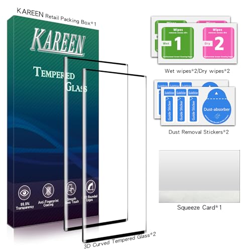 KAREEN Screen Protector for Samsung Galaxy S22 Ultra Tempered Glass Film - size: Samsung S22 Ultra
