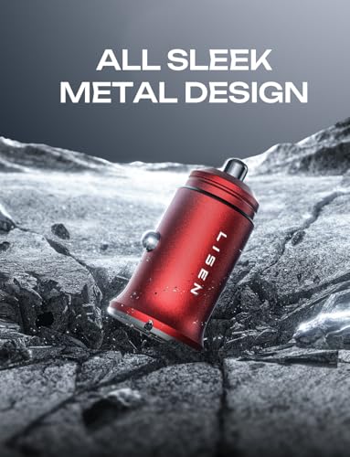 LISEN 90W USB C Car Charger USB C Fast Charge, PD3.0 Fast Car Charger, Red - color: Red, size: 1 Pack