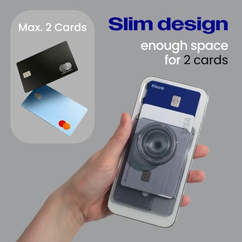 On The Grip Multi Functional Magnetic Phone Wallet with Expanding Phone Grip Kickstand Compatible with Magsafe Including Adapter Ring Phone Card Holder (SkyBlue)