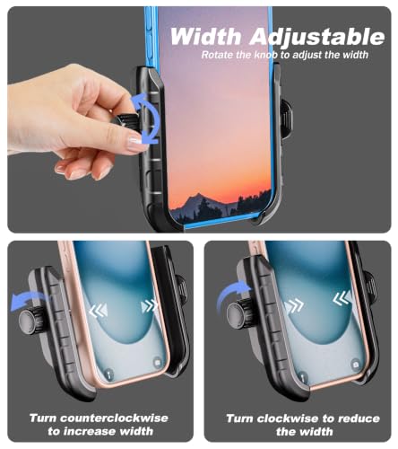 LOKTENWO Bike Motorcycle Phone Mount with Aluminum Alloy Mounting Base