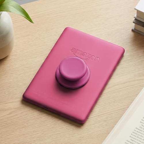 MOROCK Grip for Kindle with Kickstand and Magnetic Stand, Soft Silicone Magnetic Finger Grip for Kindle, iPhone and Smartphone, Cute Magnetic eReaders Holder, Raspberry - color: Raspberry