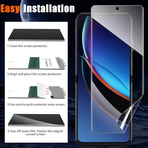 For Moto Razr+/Plus 2023 Screen Protector Soft TPU (2+2 Pack) - size: Motorola Moto Razr+ 2023
