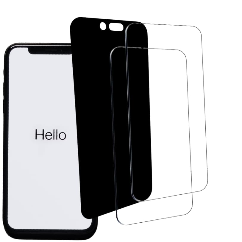 3 Pack, (2 Clear 1 Anti Privacy) MULTI PACK Designed for iPhone 15 Pro (6.1") Screen Protector Tempered Glass, Case Friendly, Anti Scratch, (9H) Ultra Resistant (15) - size: 15