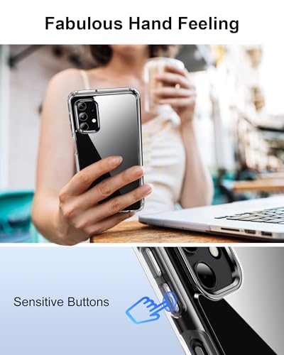 HOOMIL Case for Samsung Galaxy A32, Non-Yellowing, Drop Protection, Anti-Scratch Transparent Hard Back Phone Cover - Crystal Clear - color: Clear, size: A32 5G