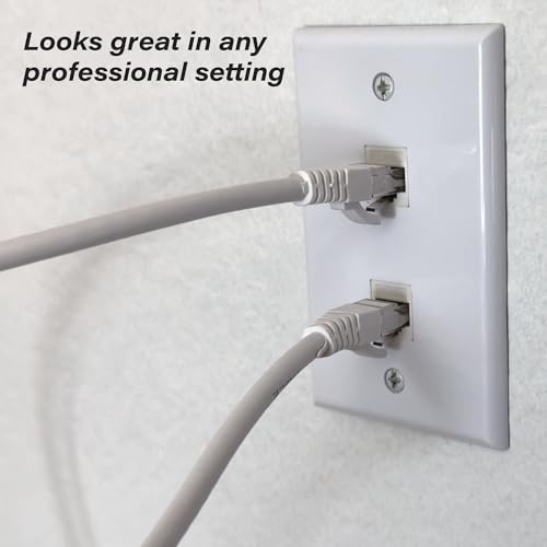 Cat6 Ethernet Cable 3 Meter (9.8ft) White 1-Pack High Speed Ten Gigabit 550MHz Network LAN Snagless RJ45 Cord 26 AWG Pure Solid Copper Patch Wire Fast Router Modem Gaming Console PS5 Xbox