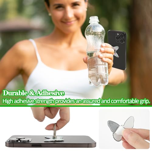 Ymapinc 4Pcs Butterfly Phone Ring Stand Colored Cute Butterfly Phone Grip