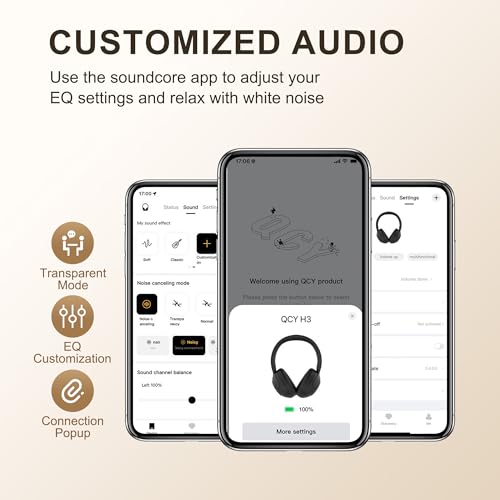 QCY H3 ANC Bluetooth Headphones Over Ear - color: Blue