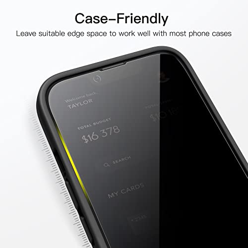 JETech Privacy Screen Protector for iPhone 13/13 Pro/17e, 2-Pack - size: iPhone 13/13 Pro/17e