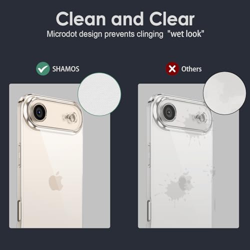 Shamo's Clear Slim Soft-Touch TPU Case for iPhone Air – Non-Slip Grip, Shock-Absorbing Protection, Ultra-Slim, Anti-Yellowing, Scratch-Resistant, Wireless Charging Compatible (for iPhone Air) - size: For iPhone Air